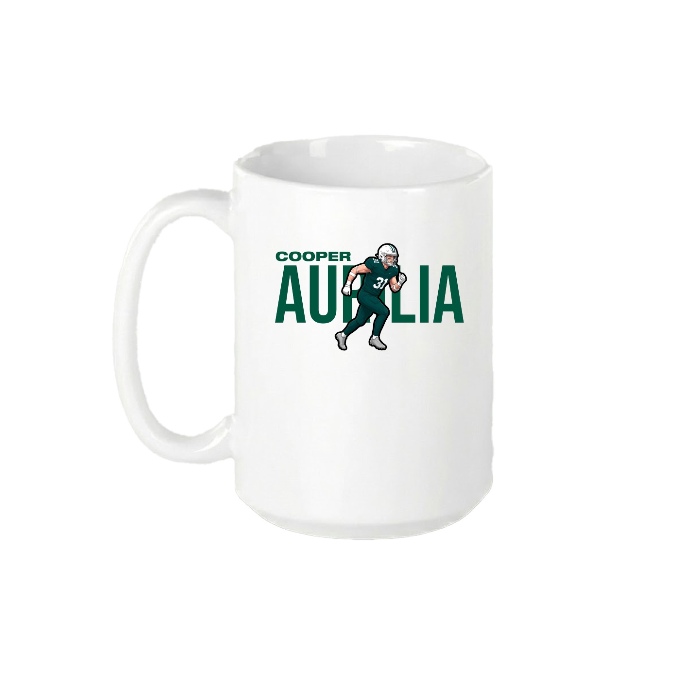 15oz Coffee Mug — Player Name in White