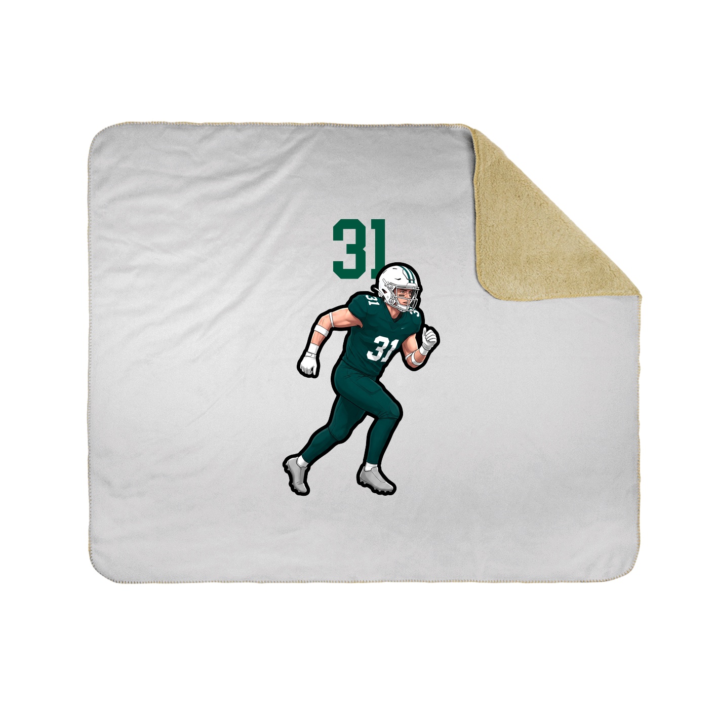 Throw Blanket — Number Top in White