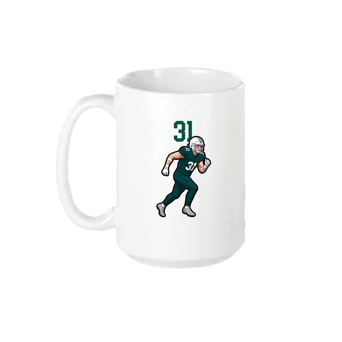 15oz Coffee Mug — Number Top in White