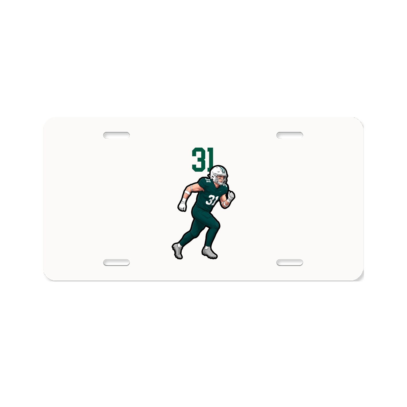 License Plate — Number Top in Classic