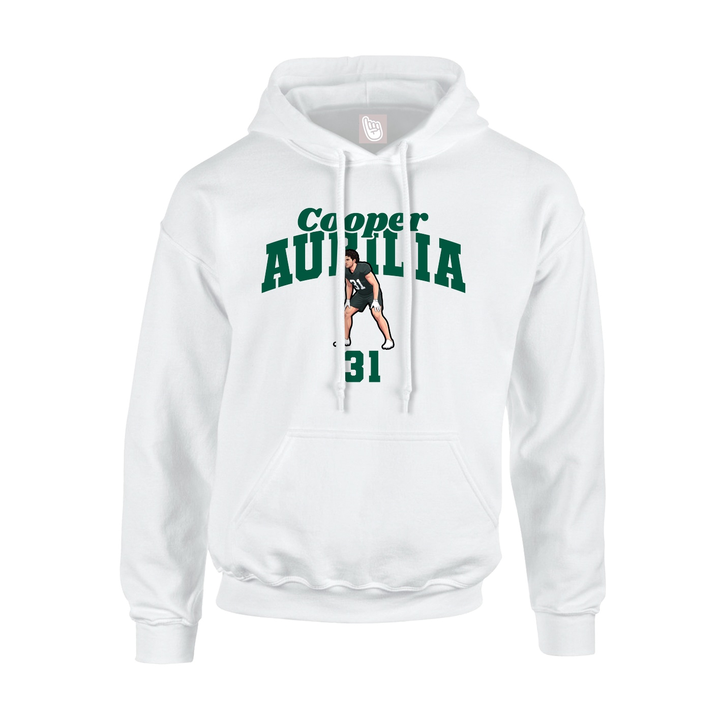 Youth Hoodie — Signature Arch in White