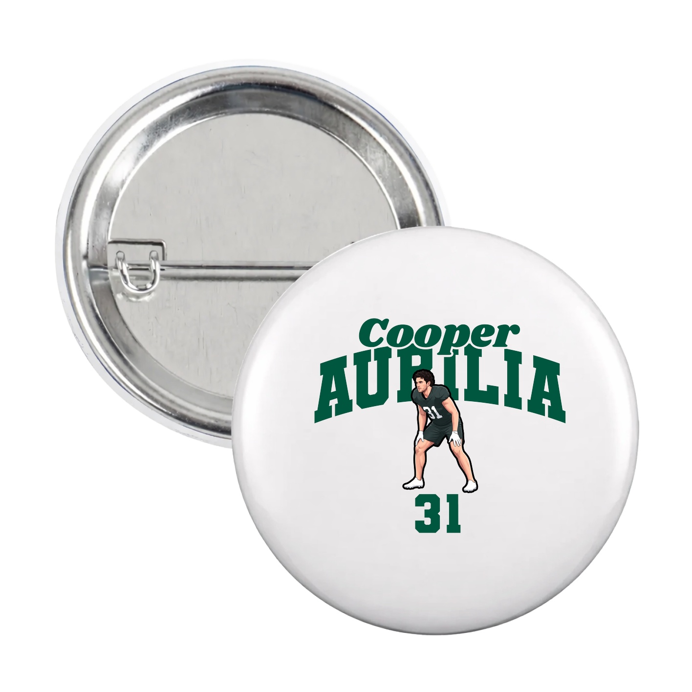 Game Day Button — Signature Arch in White
