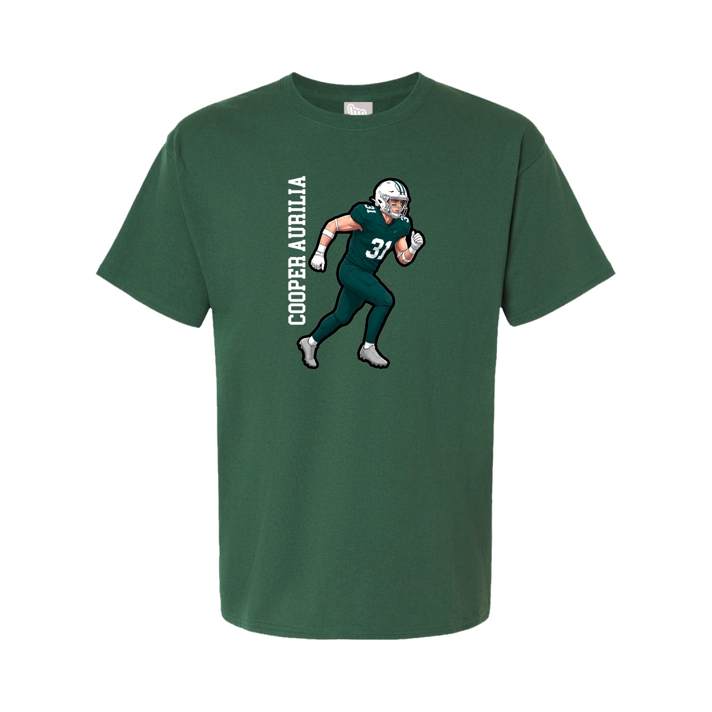 Youth Tee — Name Vertical in Green