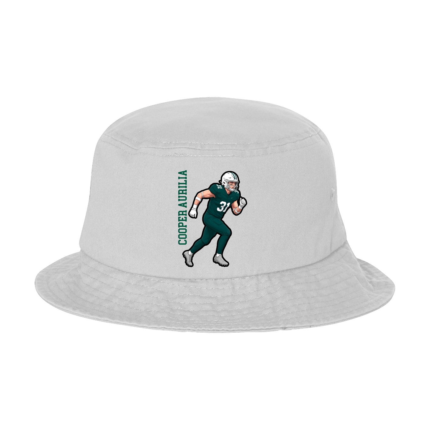 Bucket Cap — Name Vertical in White