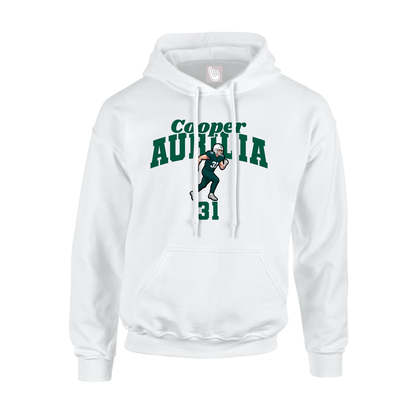 Hoodie — Signature Arch in White