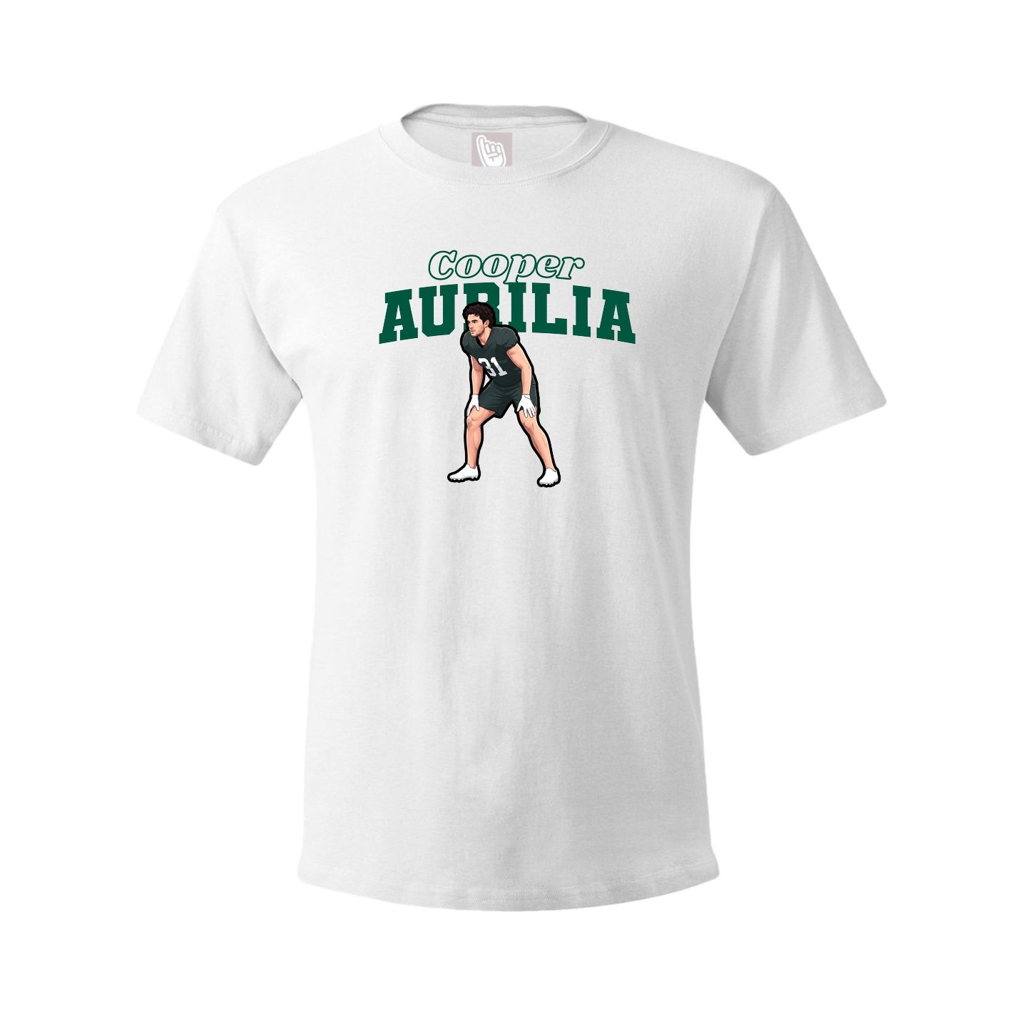 Youth Tee — Name Arch in White