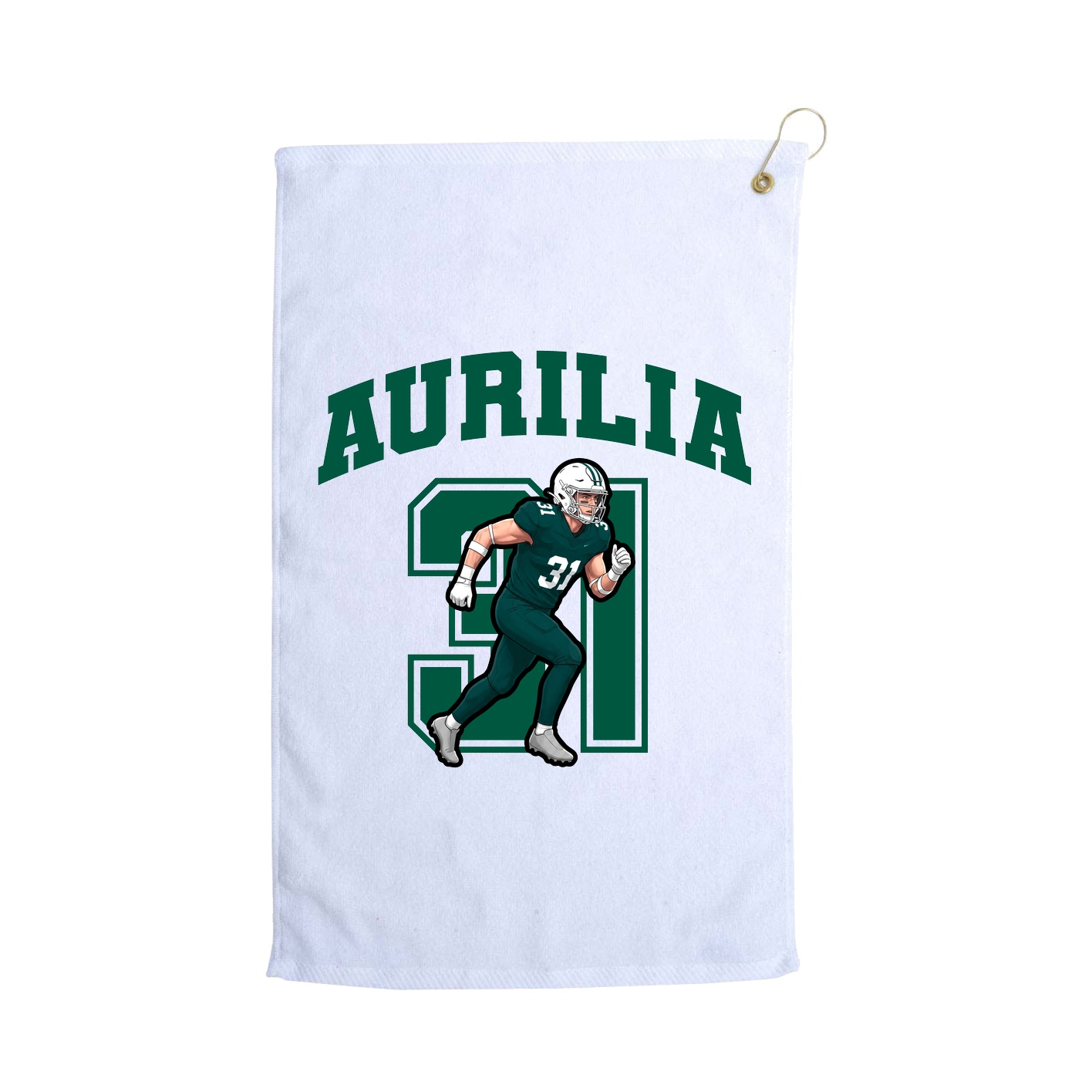 Golf Towel — Number in White