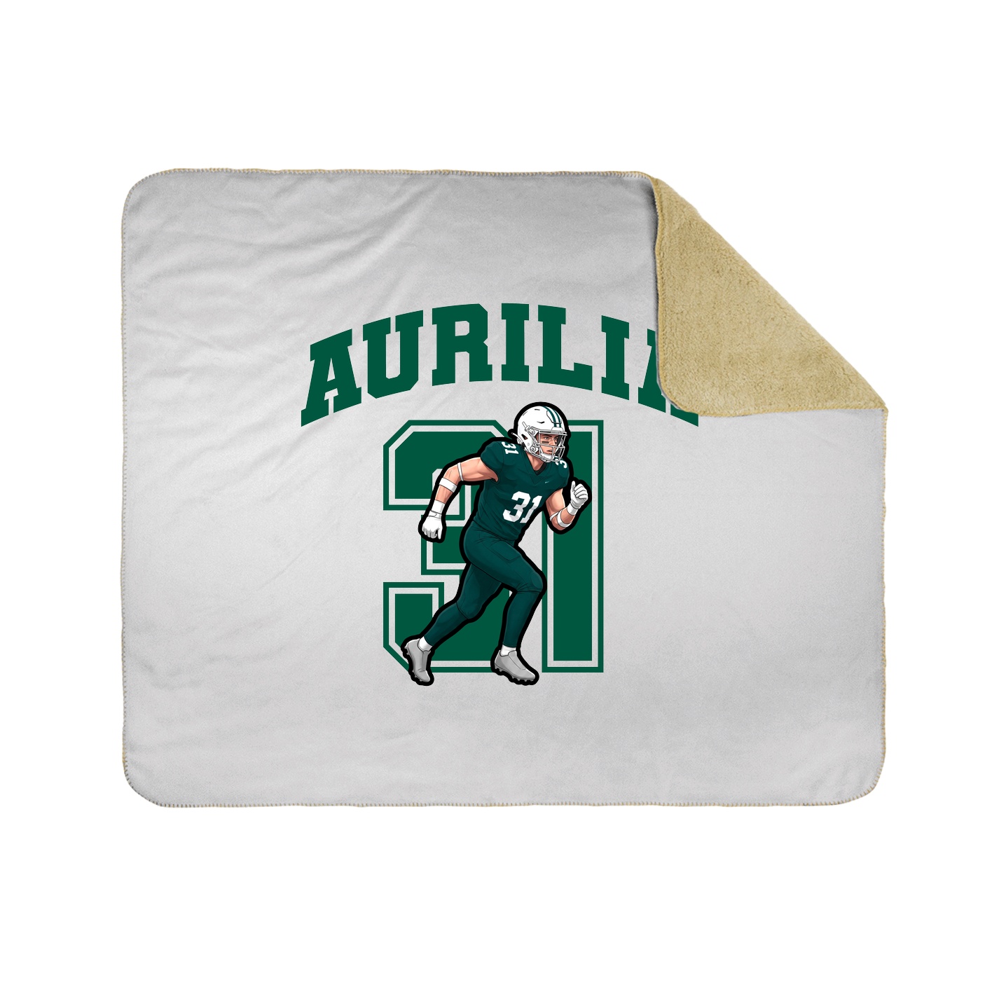 Throw Blanket — Number in White