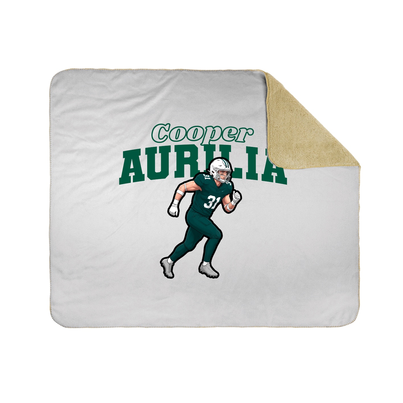 Throw Blanket — Name Arch in White