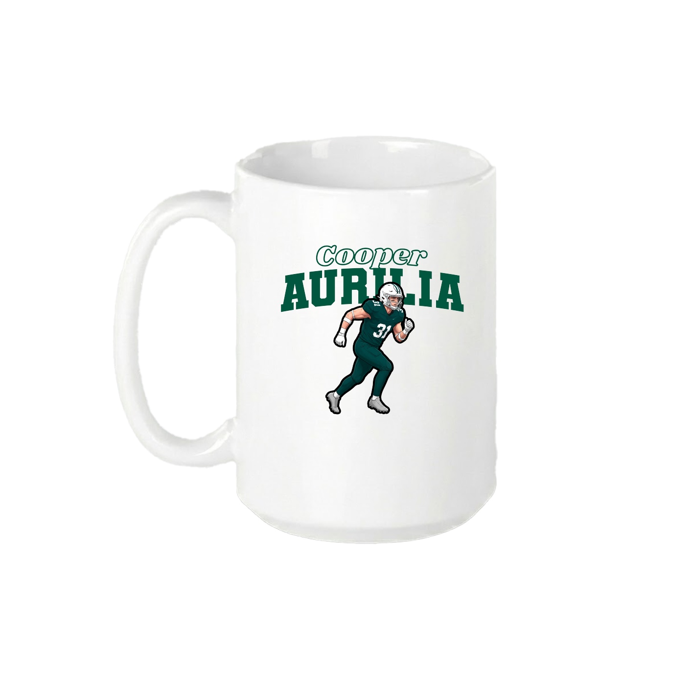 15oz Coffee Mug — Name Arch in White
