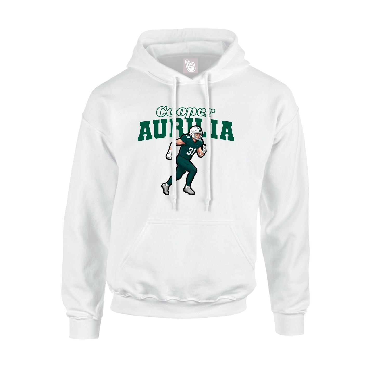 Hoodie — Name Arch in White
