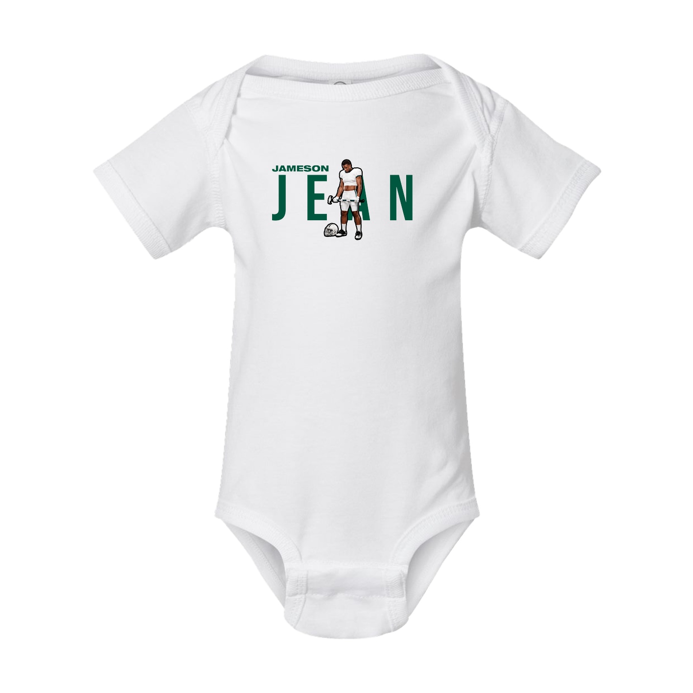 Baby Onesie — Player Name in White