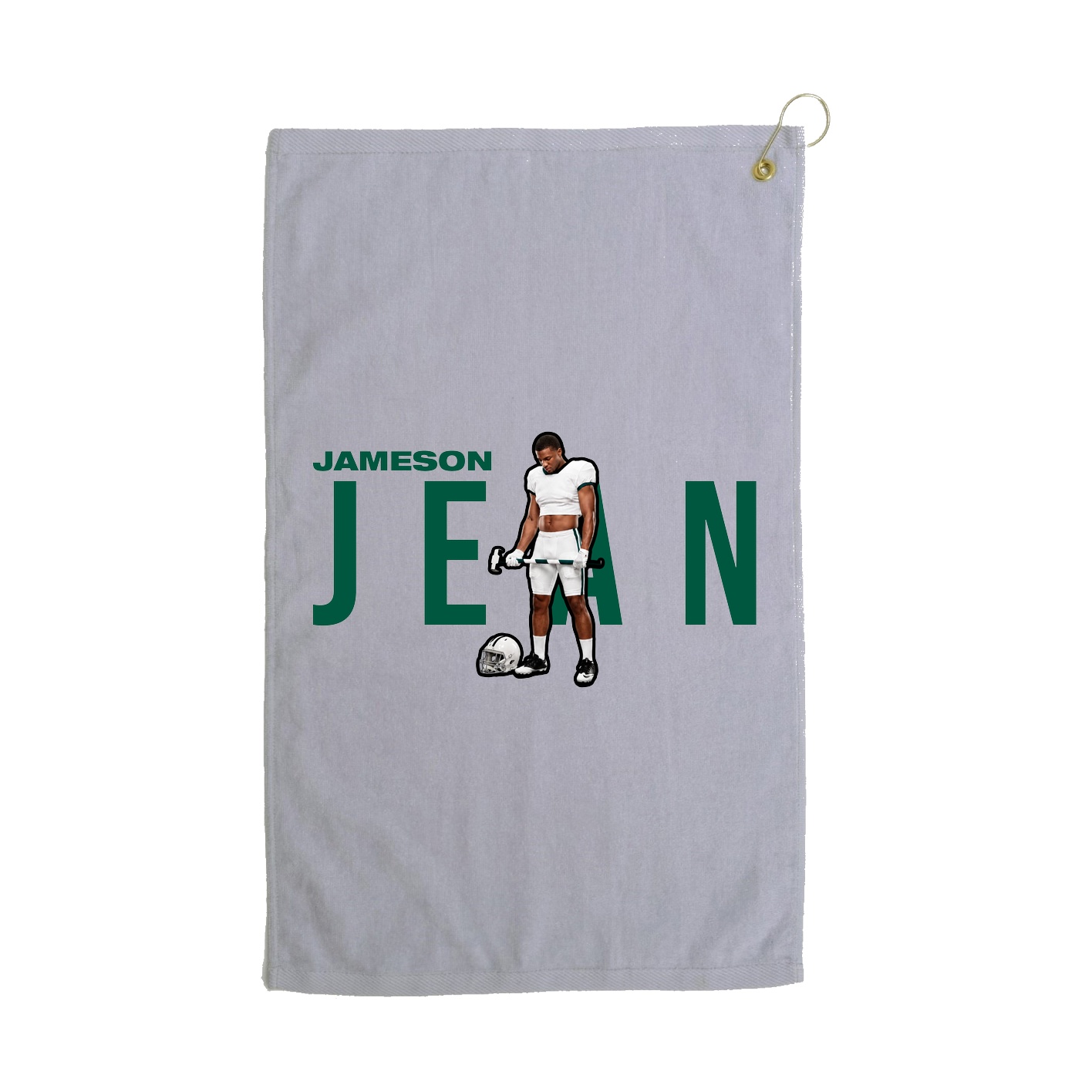 Golf Towel — Player Name in Grey