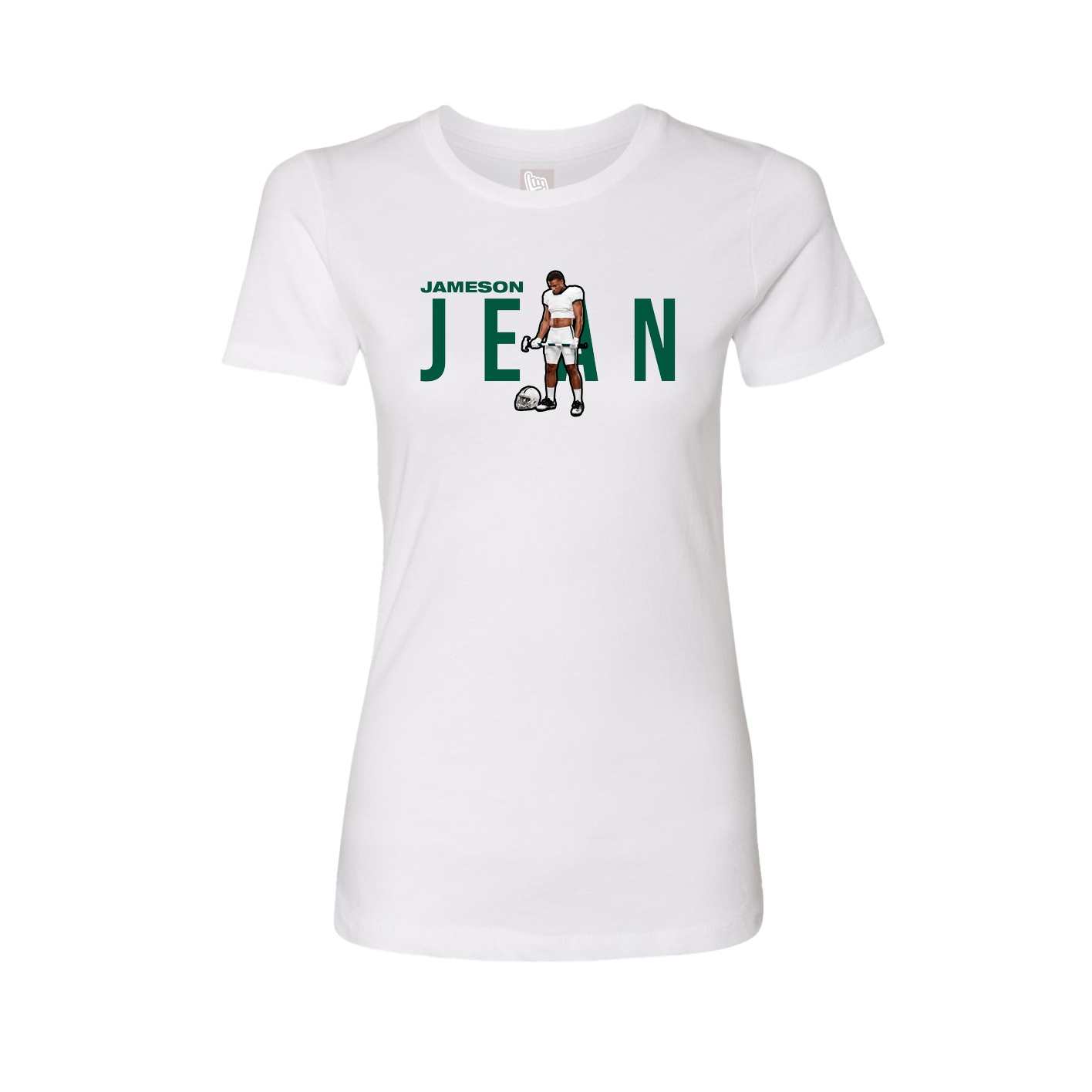 Fitted Women's Tee — Player Name in White