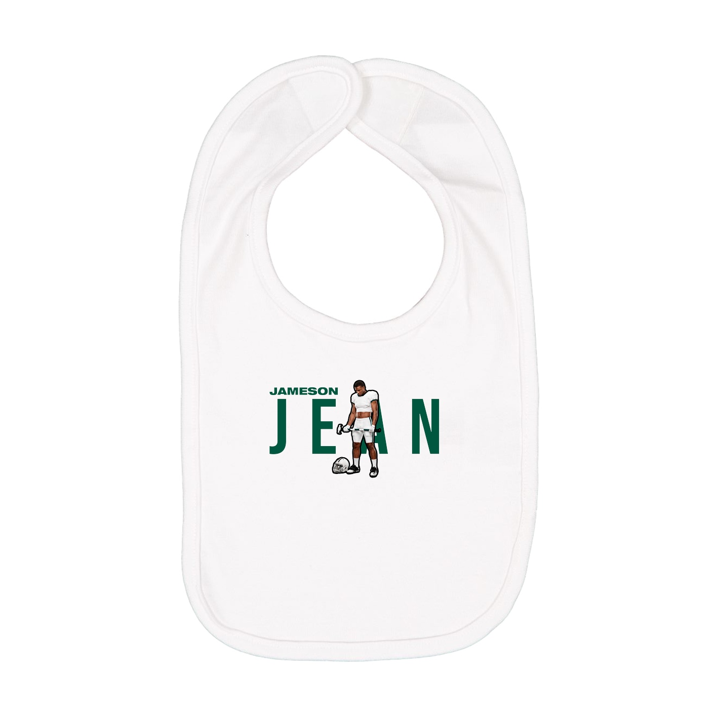 Infant Bib — Player Name in White