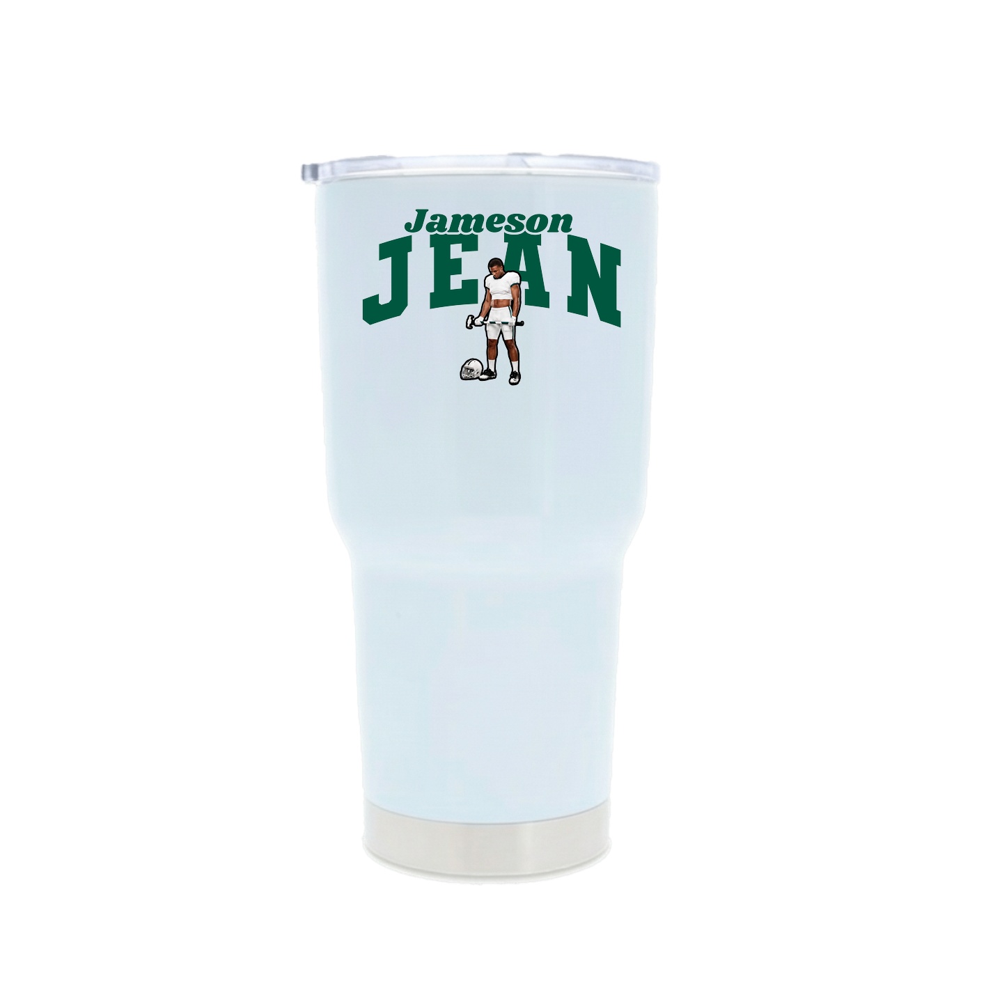 30oz Stainless Steel Tumbler — Signature Arch in White