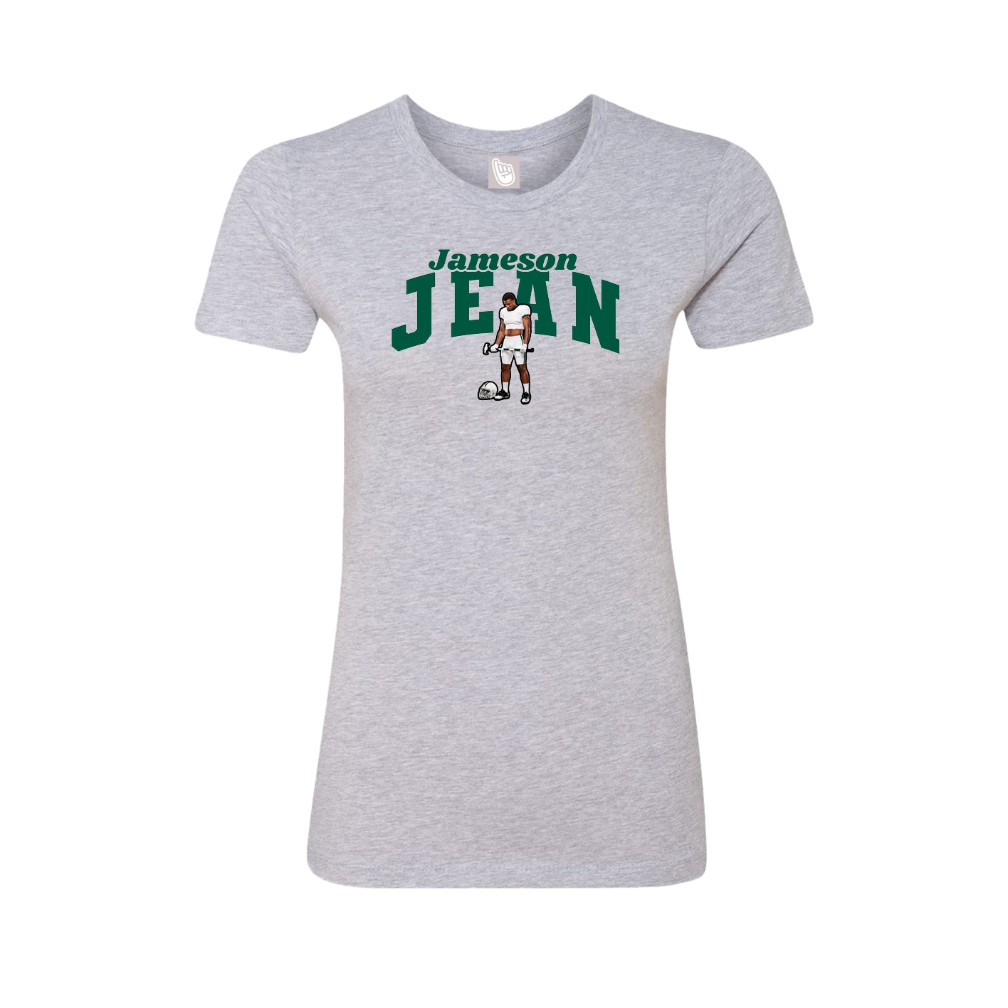 Fitted Women's Tee — Signature Arch in Grey