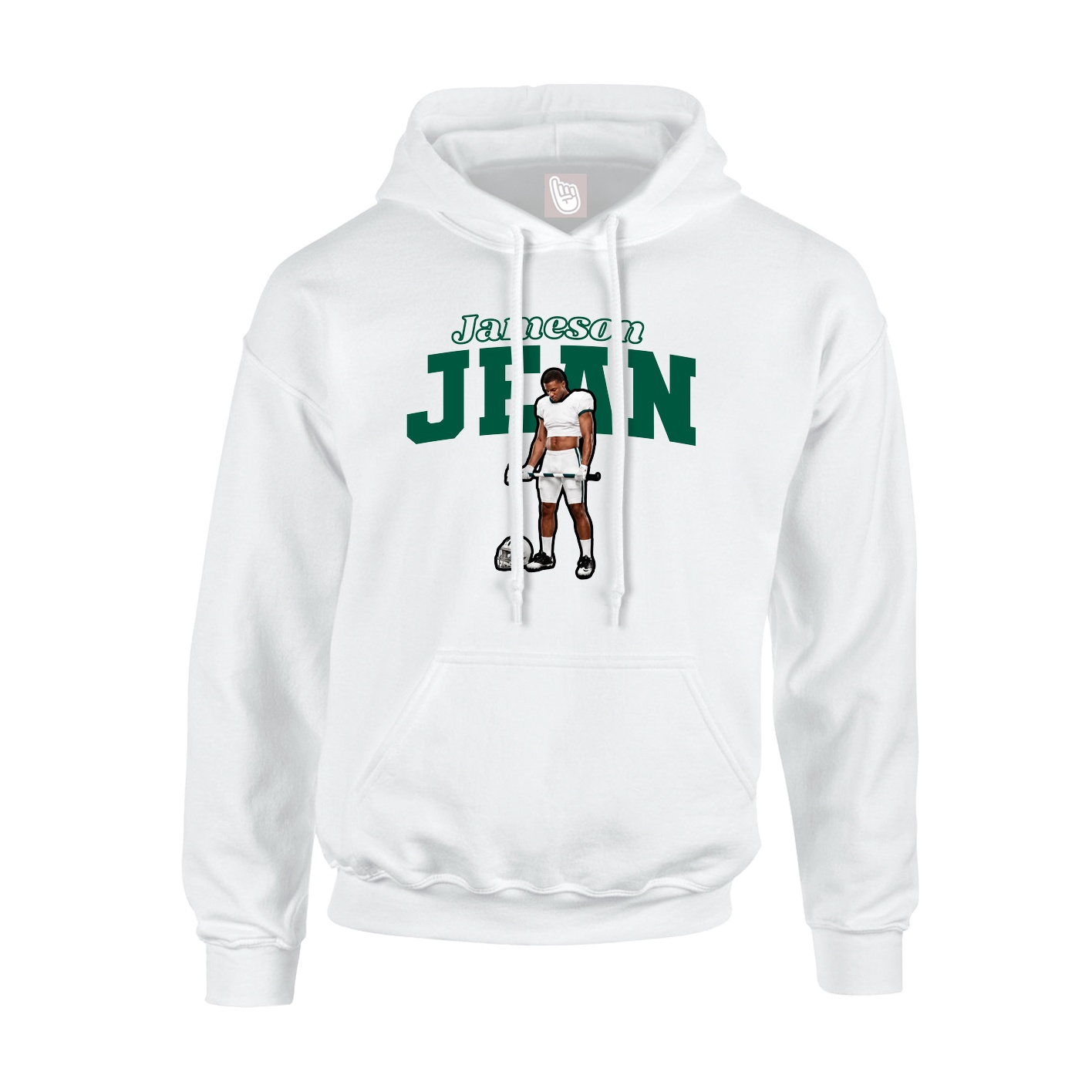 Hoodie — Name Arch in White