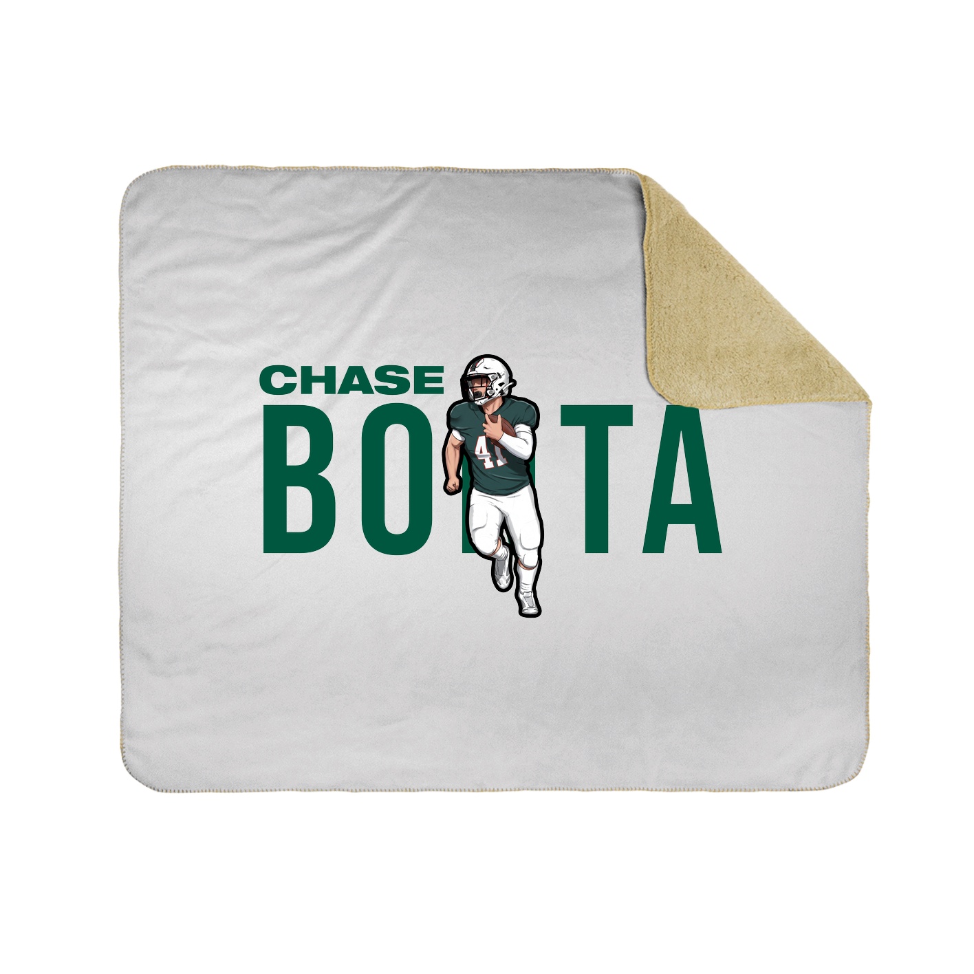 Throw Blanket — Player Name in White