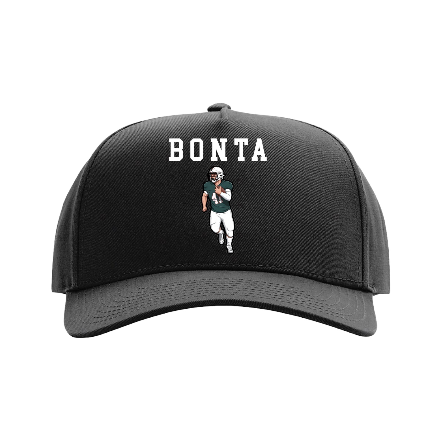 Full Fabric Five-Panel Champ Cap — Shirsey in Black