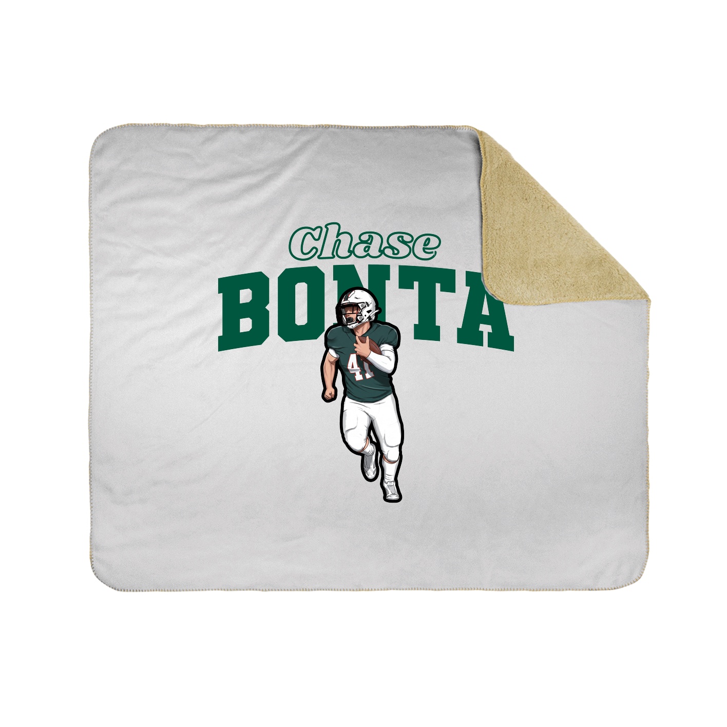 Throw Blanket — Name Arch in White