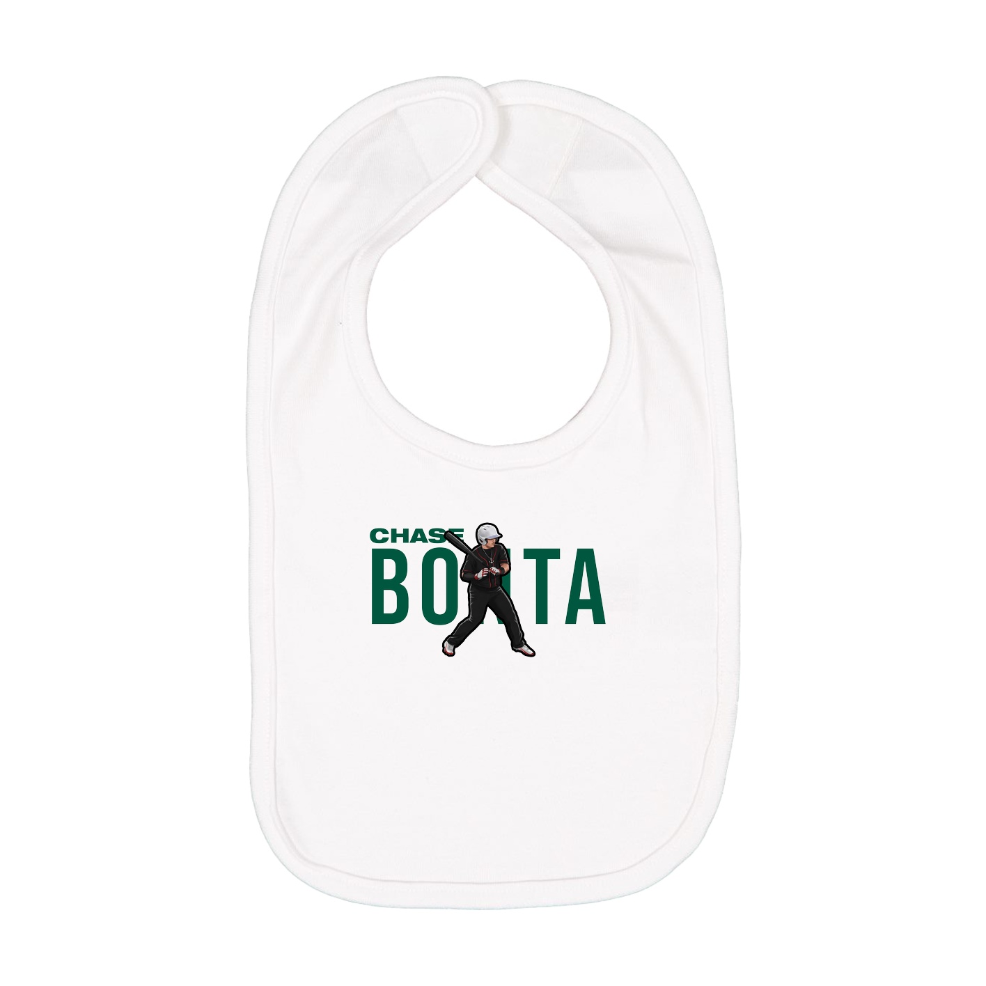 Infant Bib — Player Name in White