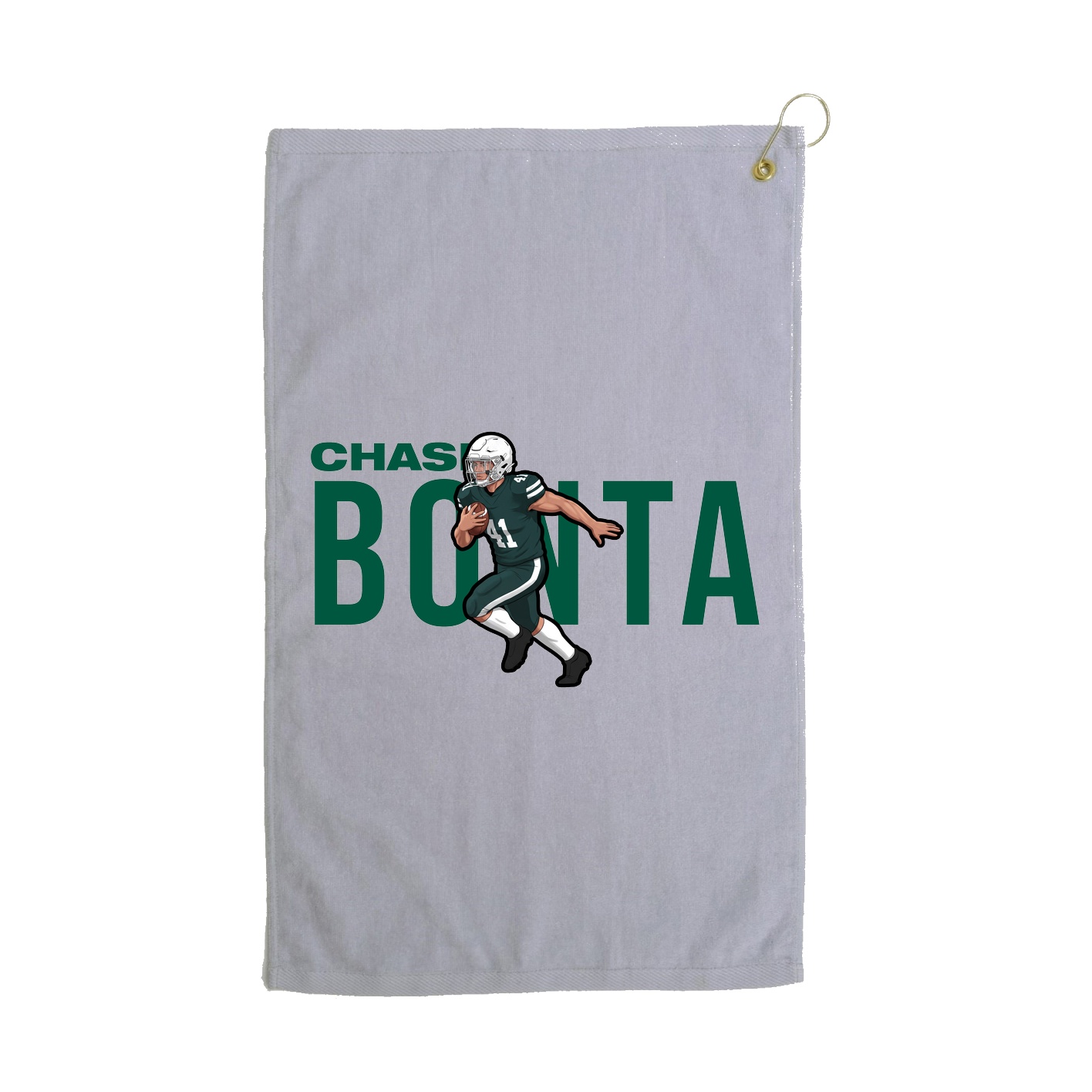 Golf Towel — Player Name in Grey