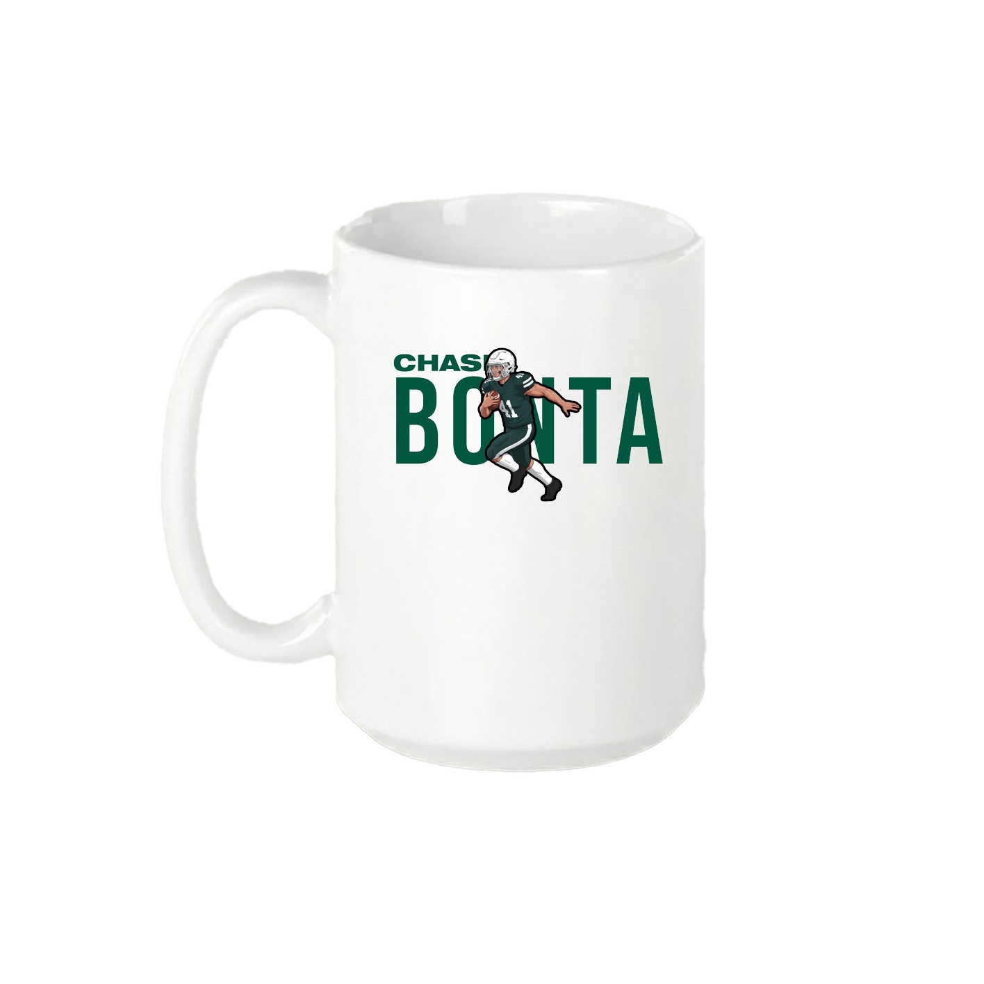 15oz Coffee Mug — Player Name in White