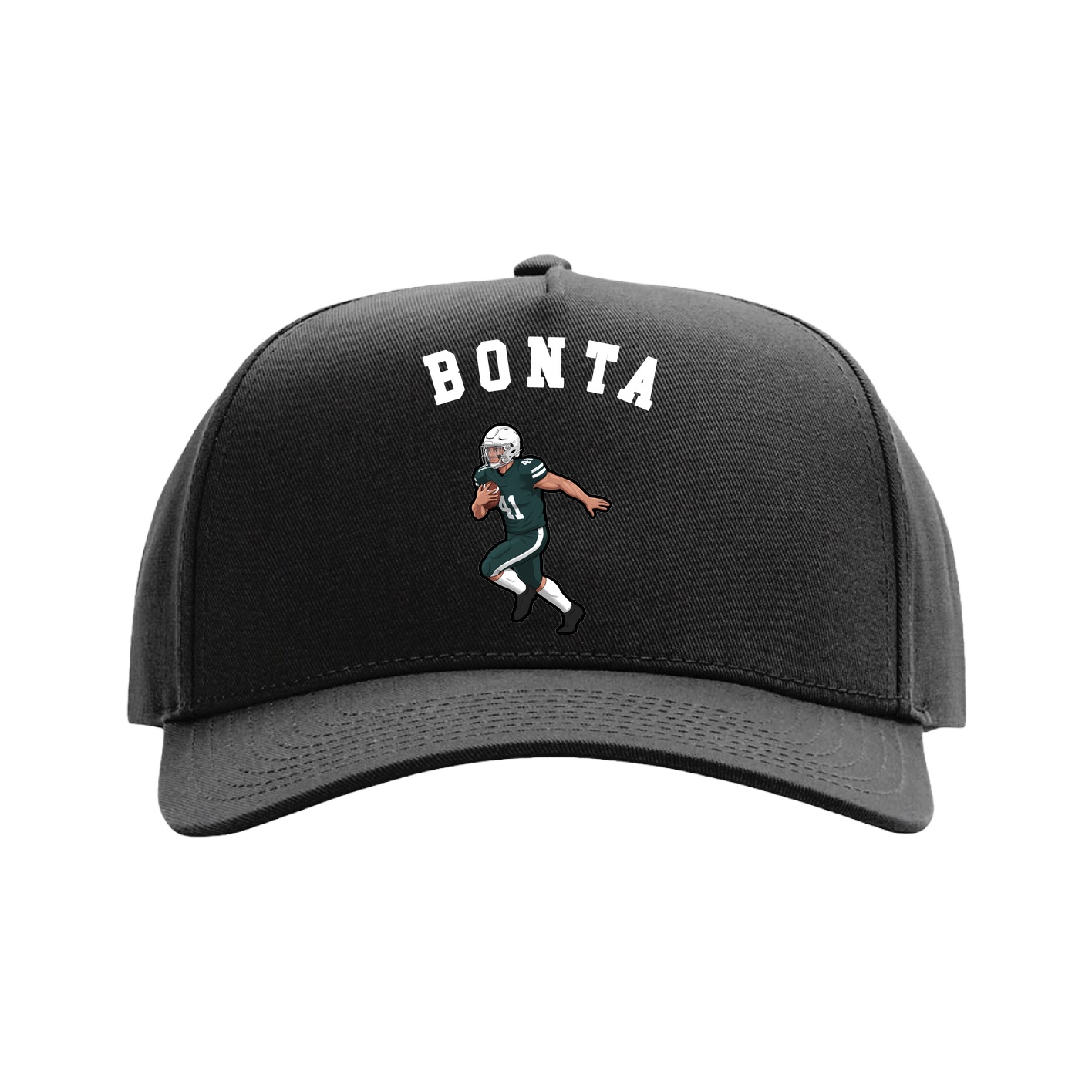 Full Fabric Five-Panel Champ Cap — Shirsey Arch in Black