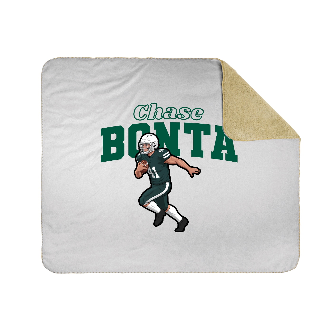 Throw Blanket — Name Arch in White