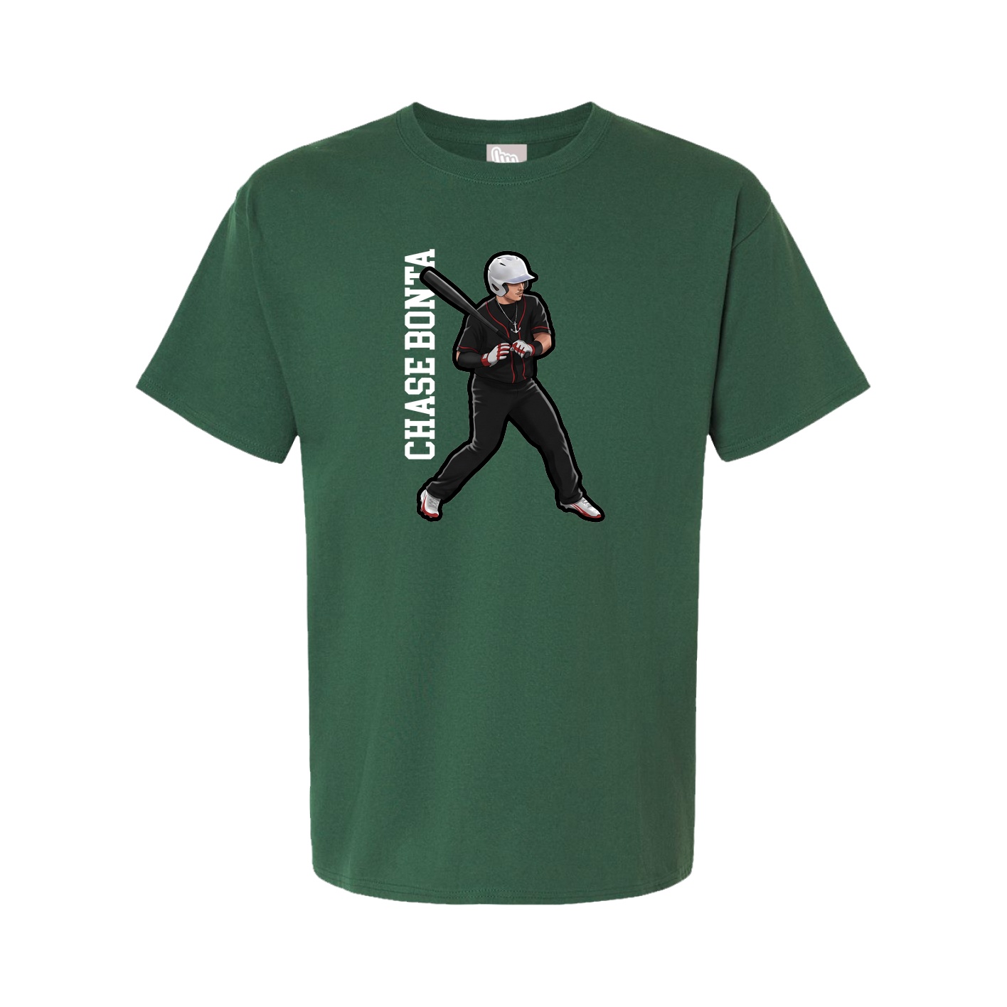 Youth Tee — Name Vertical in Green