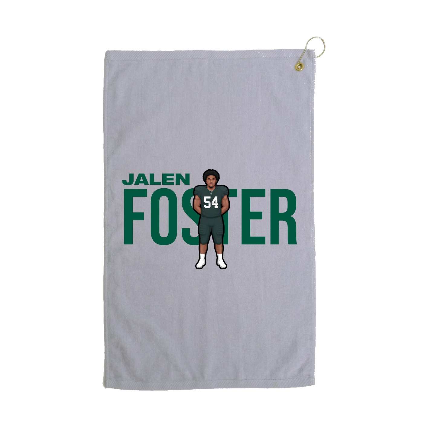 Golf Towel — Player Name in Grey
