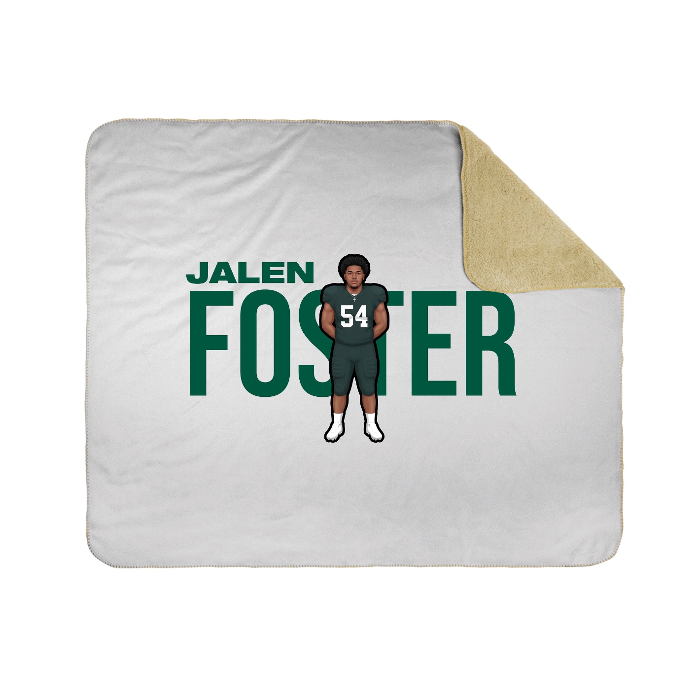 Throw Blanket — Player Name in White