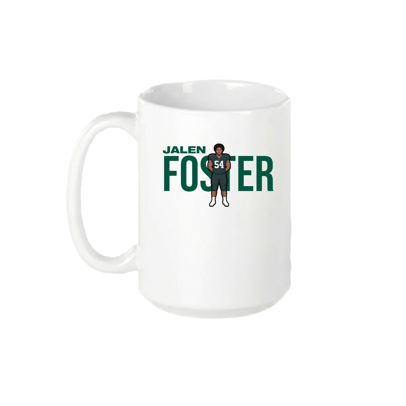 15oz Coffee Mug — Player Name in White