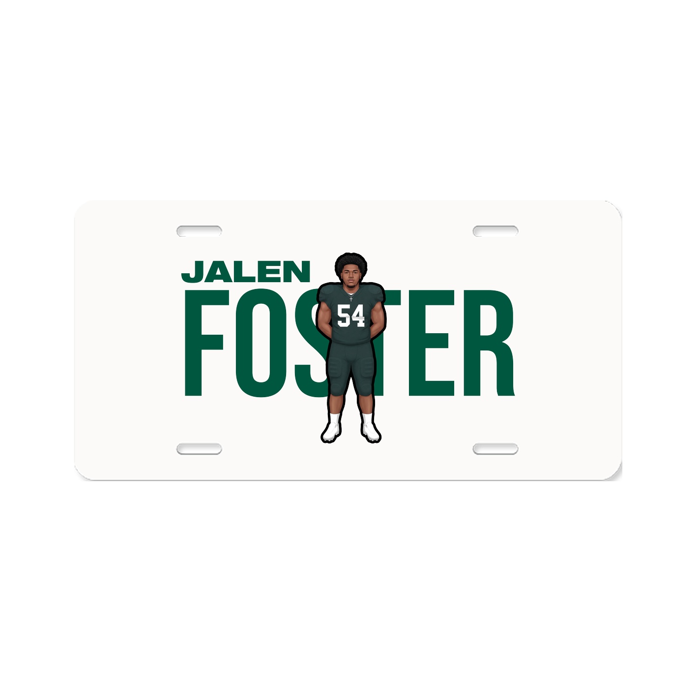 License Plate — Player Name in Classic