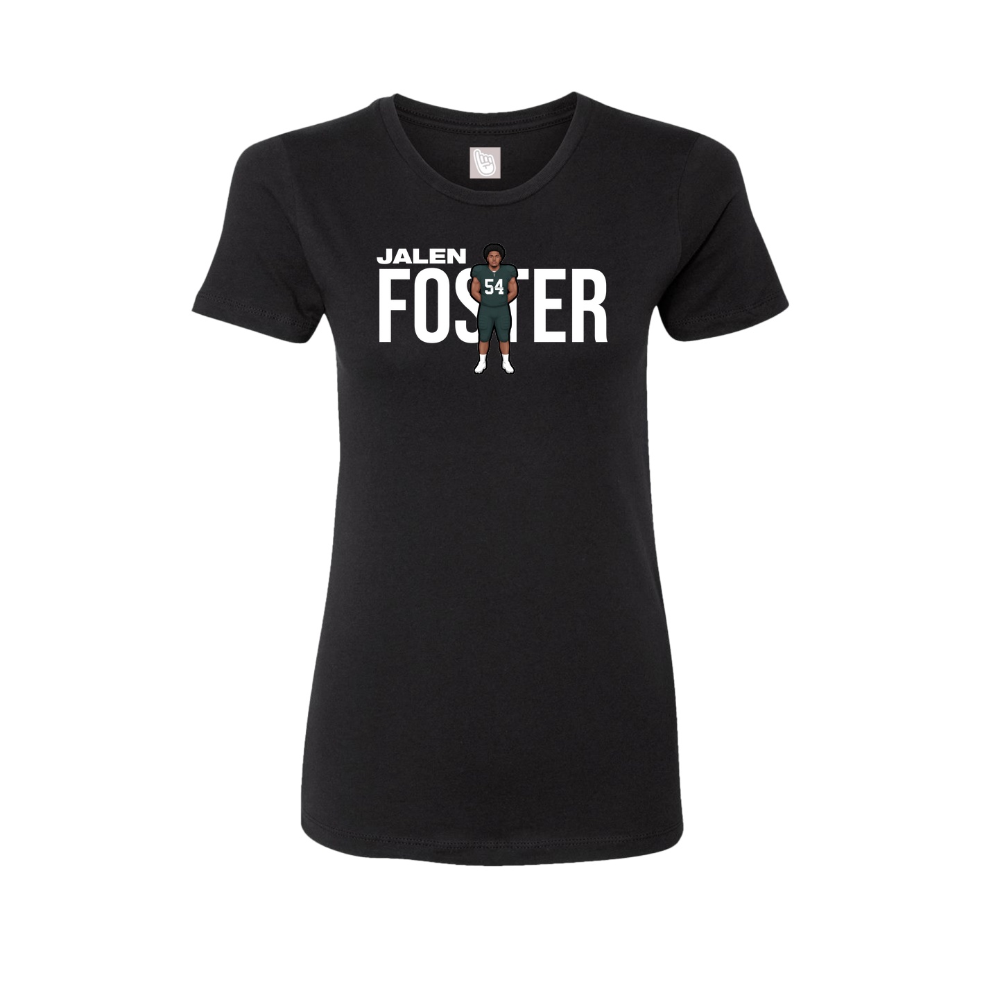 Fitted Women's Tee — Player Name in Black