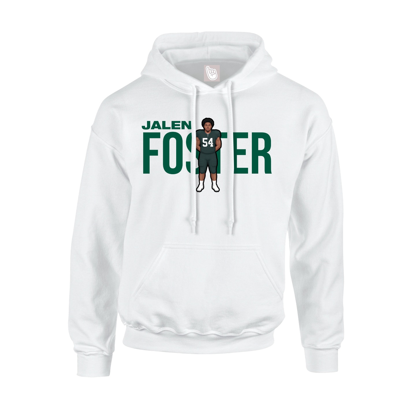 Youth Hoodie — Player Name in White