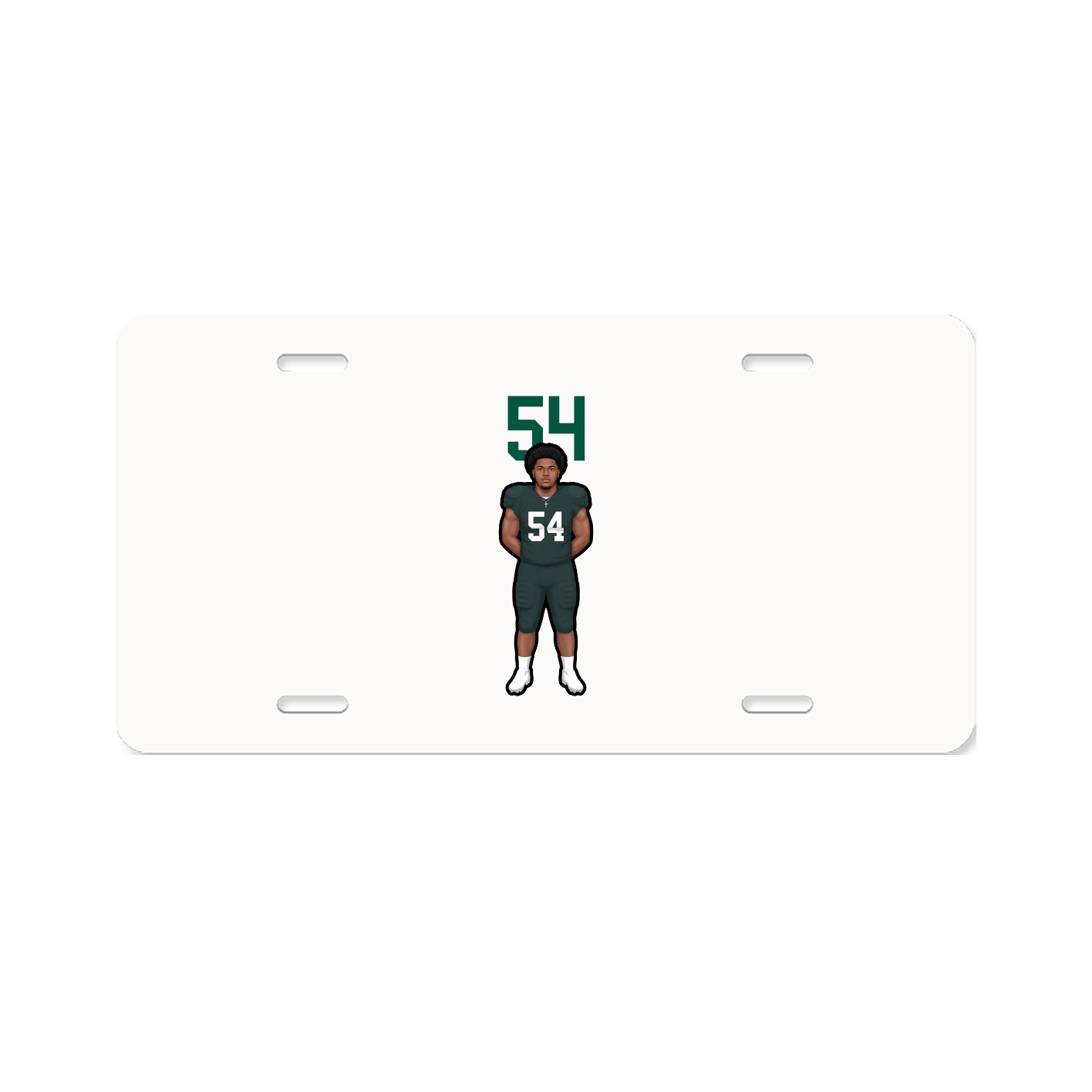 License Plate — Number Top in Classic