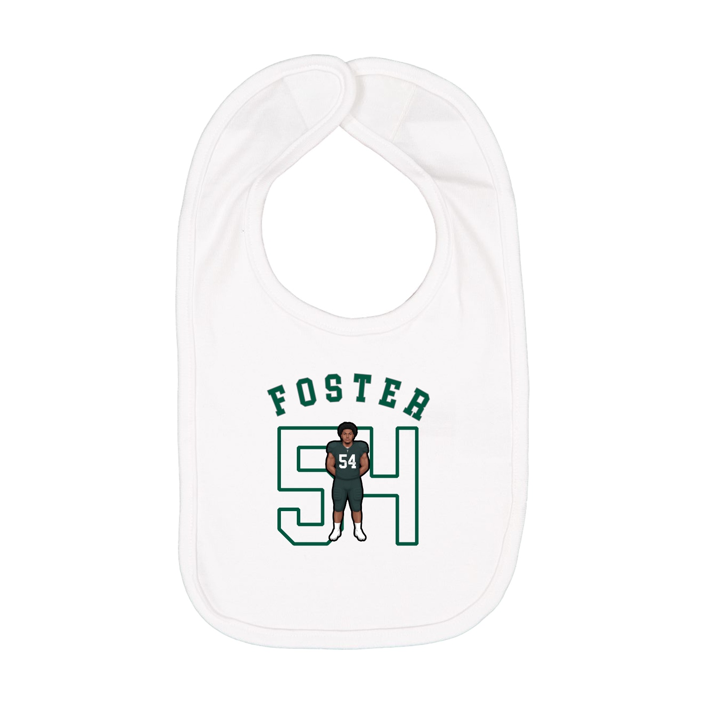 Infant Bib — Shirsey Arch in White