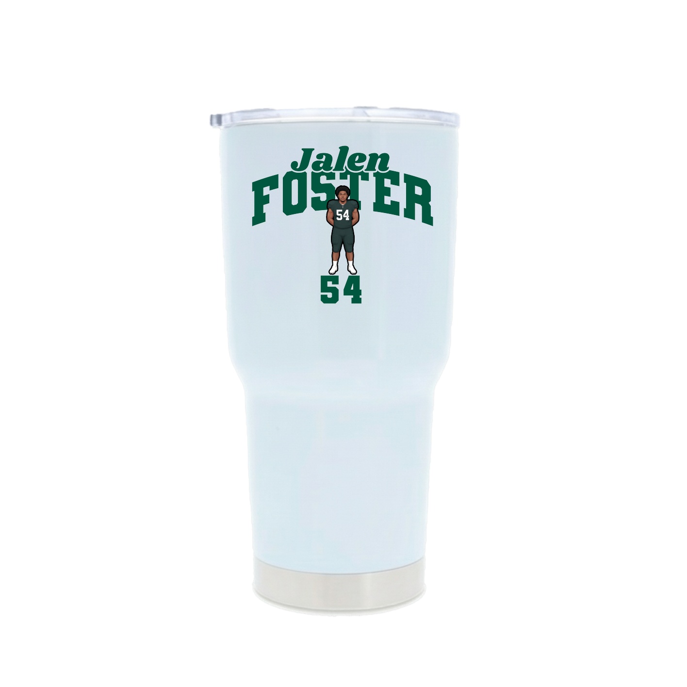 30oz Stainless Steel Tumbler — Signature Arch in White