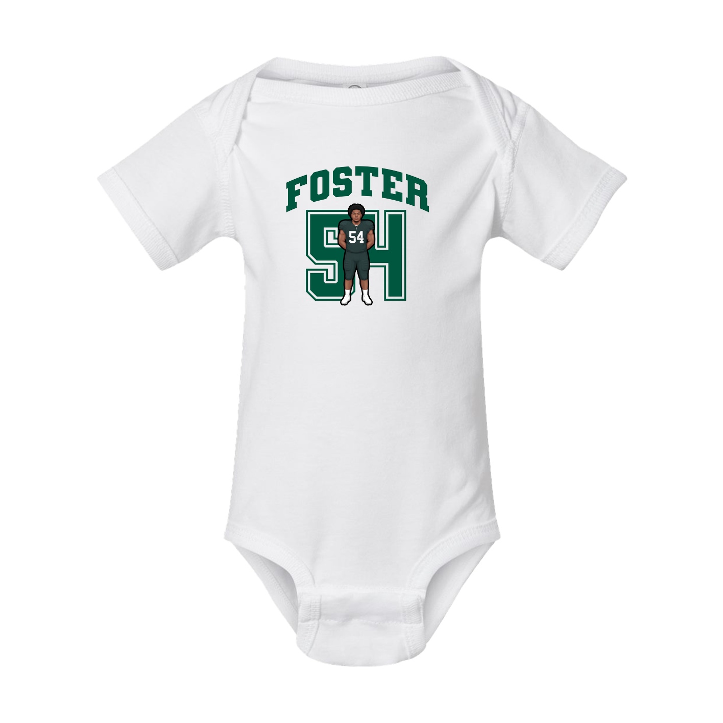 Baby Onesie — Number in White