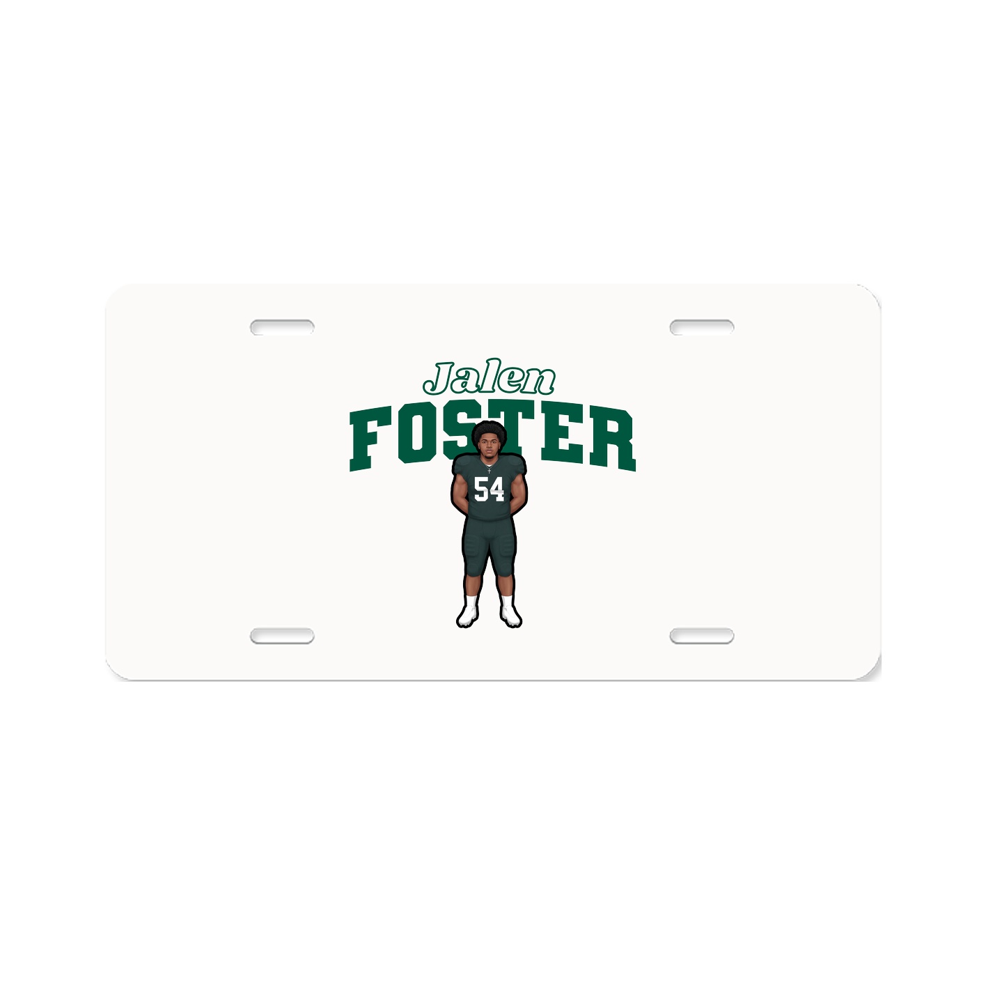 License Plate — Name Arch in Classic