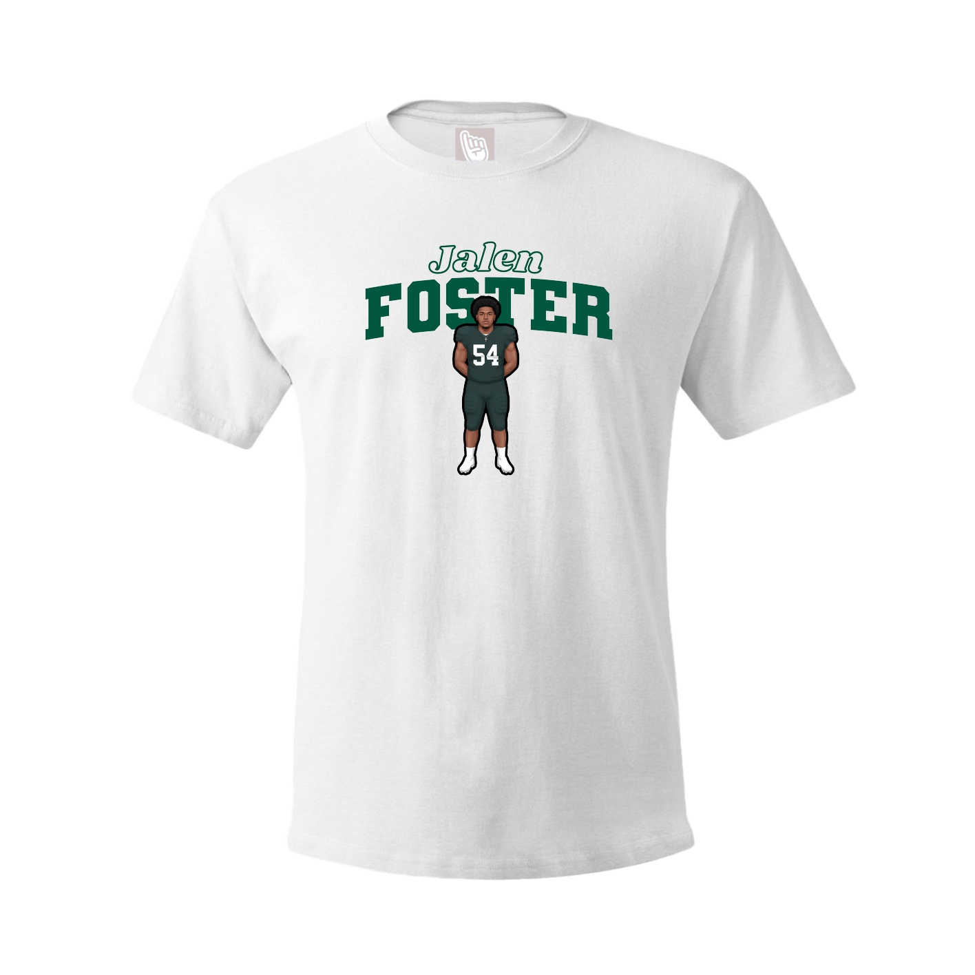 Youth Tee — Name Arch in White