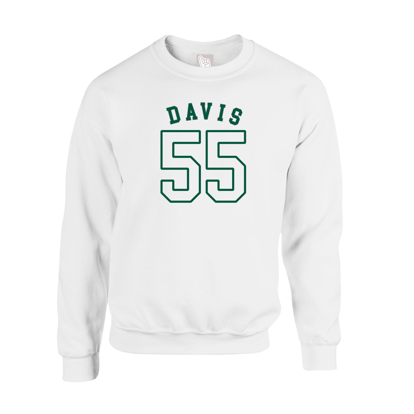 Fleece Crew — Shirsey Arch in White