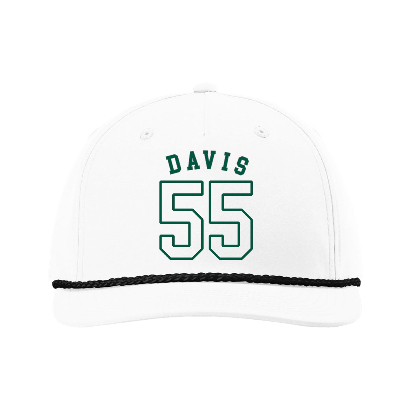 Five-Panel Classic Rope Cap — Shirsey Arch in White