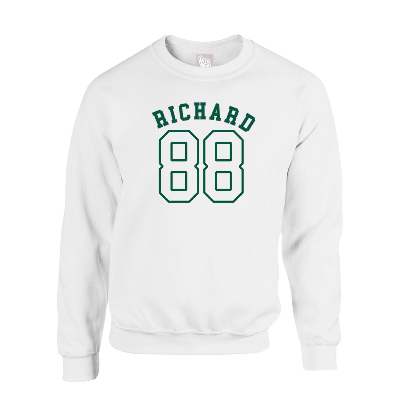 Fleece Crew — Shirsey Arch in White