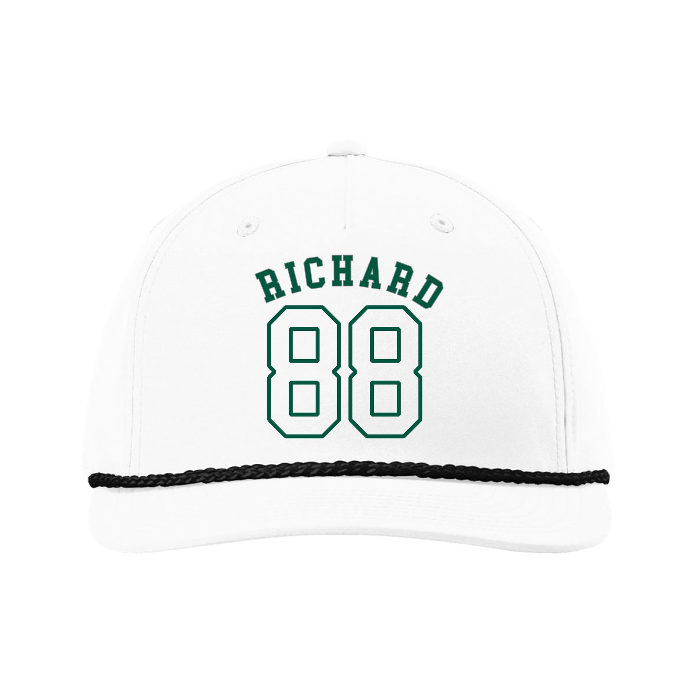 Five-Panel Classic Rope Cap — Shirsey Arch in White