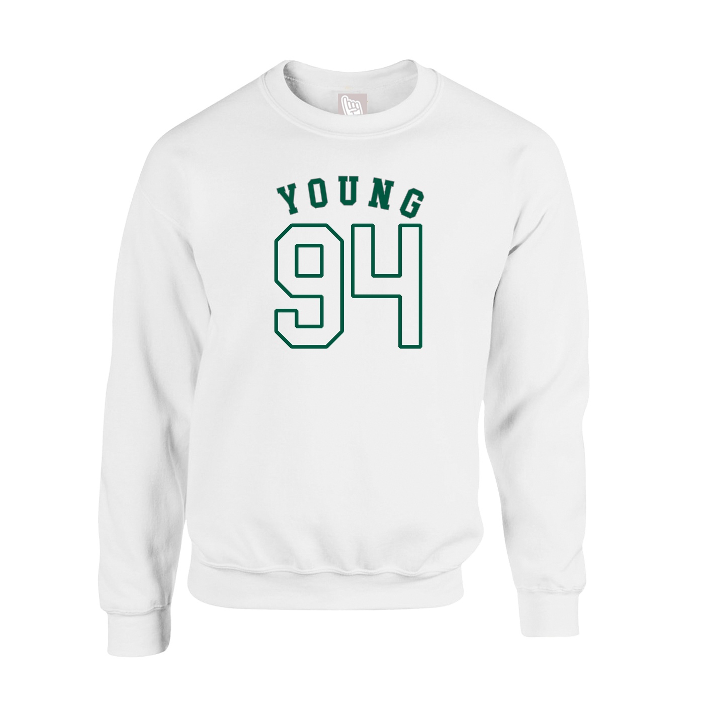 Fleece Crew — Shirsey Arch in White