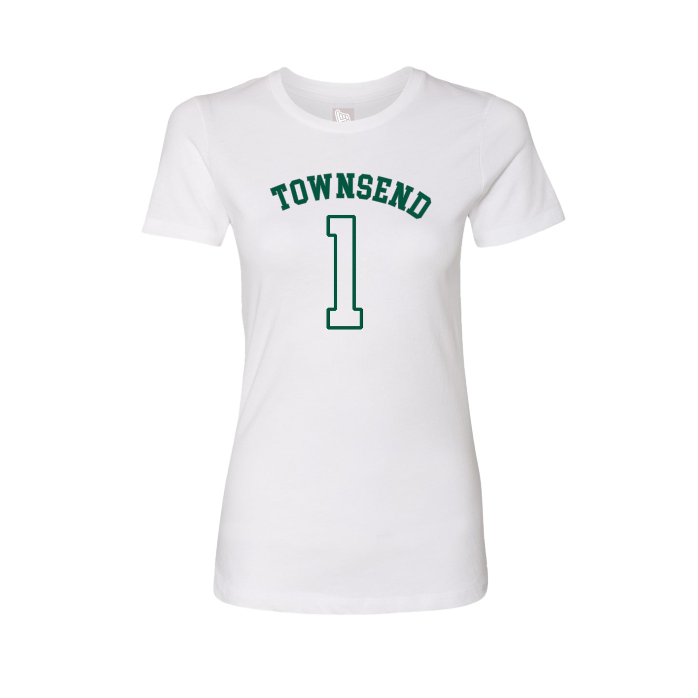 Fitted Women's Tee — Shirsey Arch in White