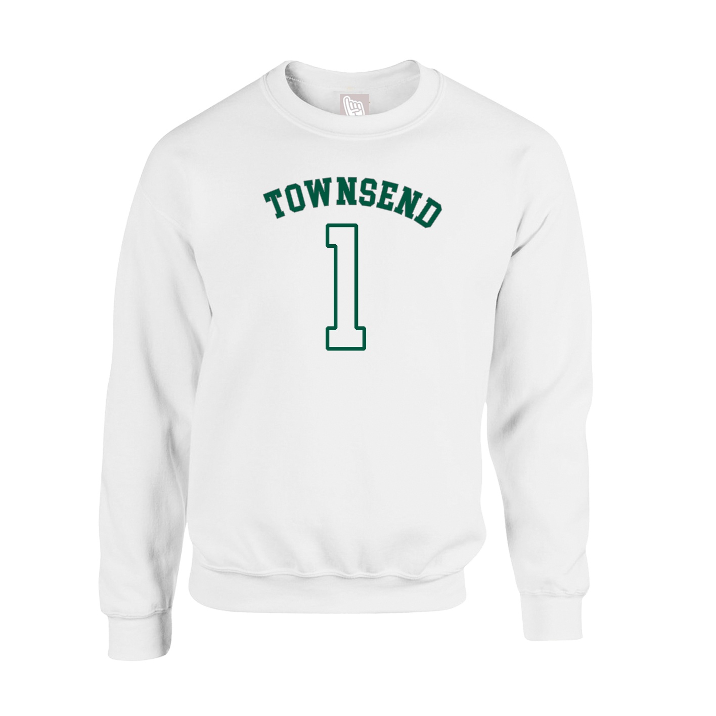 Fleece Crew — Shirsey Arch in White